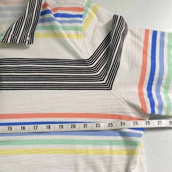 Talbots T by Talbots Striped Slub French Terry Pullover Sweater Top Long Sleeve - Picture 12 of 16